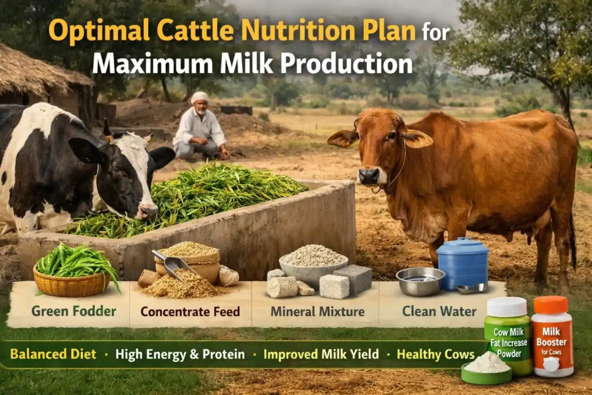 Balanced Cattle Nutrition Plan for Higher Milk Yield in India