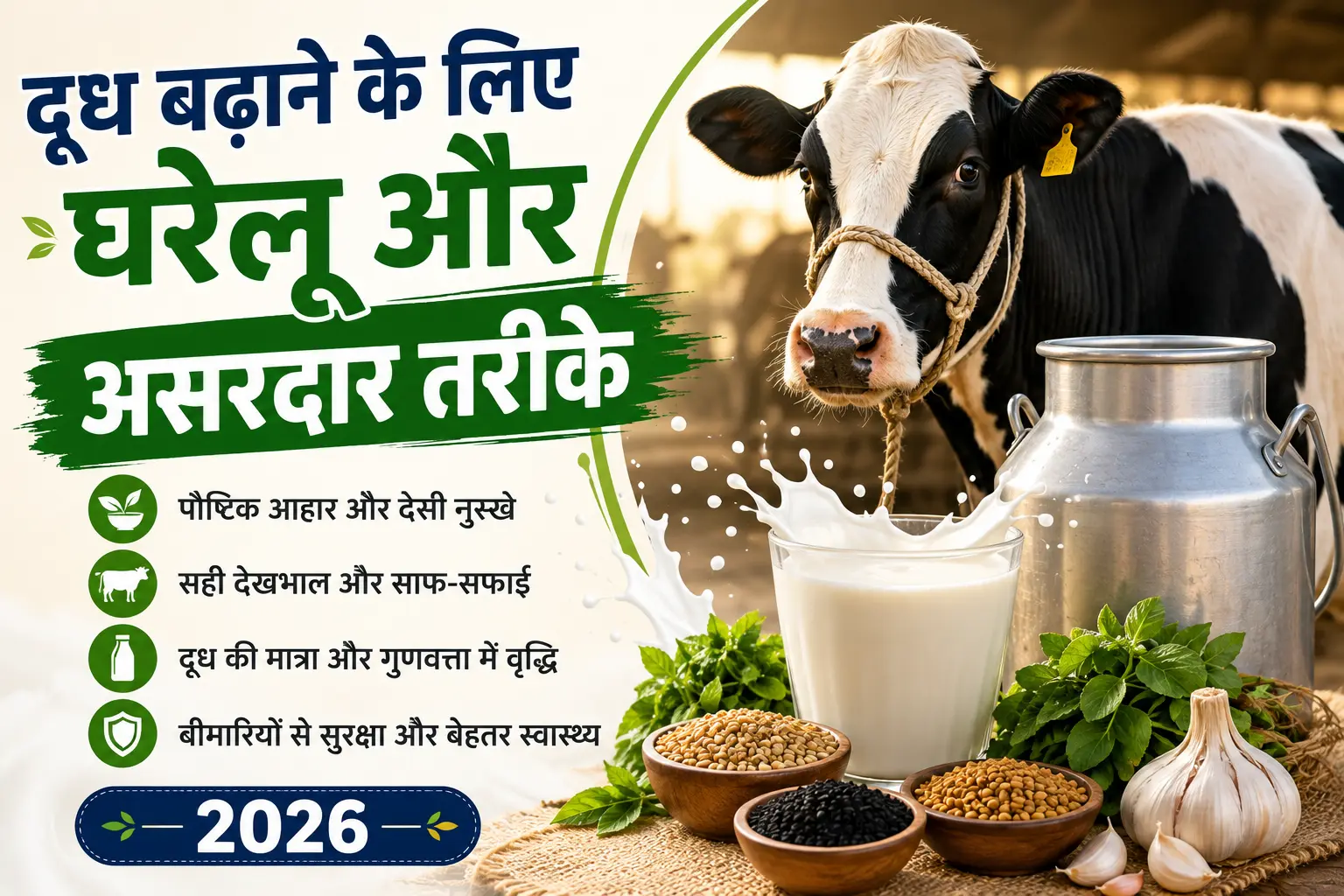दूध बढ़ाने के लिए घरेलू और असरदार तरीके